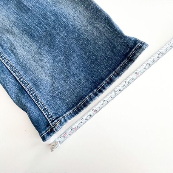 Seven7 Jeans Bootcut Blue Denim Rhinestone Pockets Women's 8 Stretch. - Picture 10 of 10